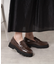 厚底コインローファー