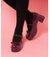 リボン付きストラップパンプス