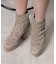 【EC先行販売】【ラク盛り／ショートブーツ】リピーター続出／脚長美脚 厚底シャーリングブーツ