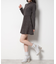 【EC先行販売】スクエアツイードショートブーツ