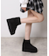 【EC先行販売】フェイクファー付き2WAYムートン調ブーツ