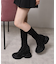 【EC先行販売】スニーカーソールラインストーンニットブーツ