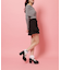 厚底ヒールレースアップパンプス