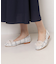 ビジューフェイクファーフラットパンプス