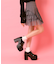 厚底レースアップマニッシュパンプス