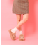 厚底フェイクファーサンダル