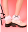 フリル付きリボンローファー