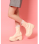 厚底プレーンブーツ