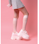 厚底リボンスニーカー
