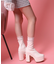 厚底シンプルブーツ