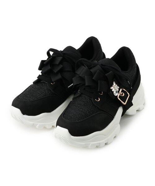 ツインリボンベルト付きラメスニーカー｜エスペランサの通販｜&mall