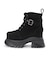 レースアップバックル厚底ブーツ