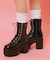 厚底サイドジップミドル丈ブーツ