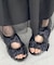 厚底ダブルリボンガーリーサンダル