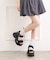 【SPORTS SANDAL COLLECTION】厚底グリッターベルクロスポサン