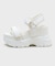 【SPORTS SANDAL COLLECTION】厚底グリッターベルクロスポサン