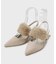 【Fur Collection】ファー付き2WAYスリングバックミュールパンプス