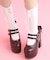 厚底バックリボンパンプス