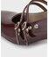 Wストラップスクエアエナメルパンプス