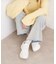 【ゴム紐仕様】シフォンリボン付きジュエルマカロニスニーカー