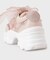 【ゴム紐仕様】シフォンリボン付きジュエルマカロニスニーカー