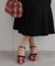 リボン付きセパレートパンプス