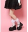 厚底ストラップリボンパンプス