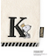 ◆SNOOPY ミニタオル ふわふわ イニシャルK