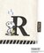 ◆SNOOPY ミニタオル ふわふわ イニシャルR