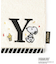◆SNOOPY ミニタオル ふわふわ イニシャルY
