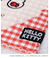 ◆ハローキティ タオルハンカチ セブンティーズチェック HELLO KITTY 50th