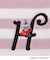 ◆MOOMIN ミニタオル イニシャルミイ H