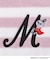 ◆MOOMIN ミニタオル イニシャルミイ M