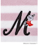◆MOOMIN ミニタオル イニシャルミイ M