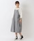 肩紐 裾ゴム入りバルーンワンピース