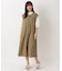 ナイロン ノースリーブ前開きワンピース