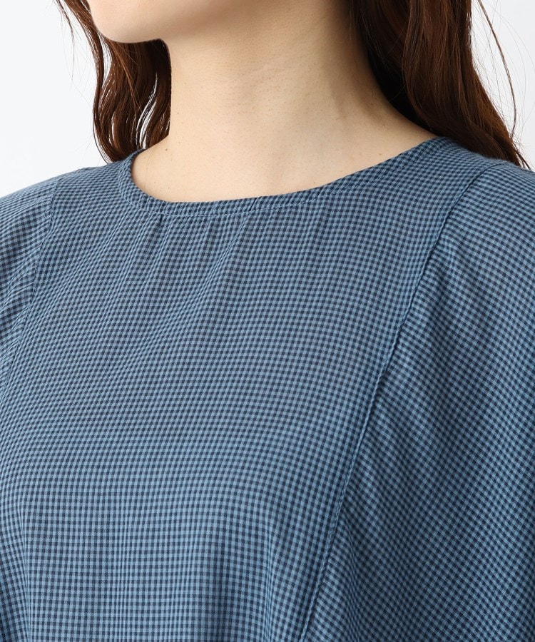 先染コットン ドルマン切替ワンピース