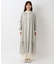 裾ギャザー ロングシャツワンピース