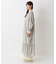 裾ギャザー ロングシャツワンピース