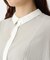 裾ギャザー ロングシャツワンピース