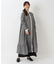 裾ギャザー ロングシャツワンピース