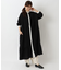 裾ギャザー ロングシャツワンピース