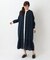 裾ギャザー ロングシャツワンピース
