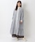 裾ギャザー ロングシャツワンピース