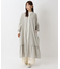 裾ギャザー ロングシャツワンピース