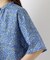 綿ローンリップル 小花柄 6分袖ブラウス