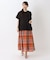 ◆チェックウエストタックスカート