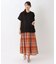 ◆チェックウエストタックスカート