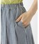 ◆インディゴ染め 8分丈タックフレアパンツ