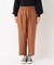 PU混 9分丈ワイドテーパードパンツ